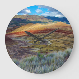 Reloj Redondo Grande EE.UU., Oregón. Paisaje De Las Colinas Pintadas
