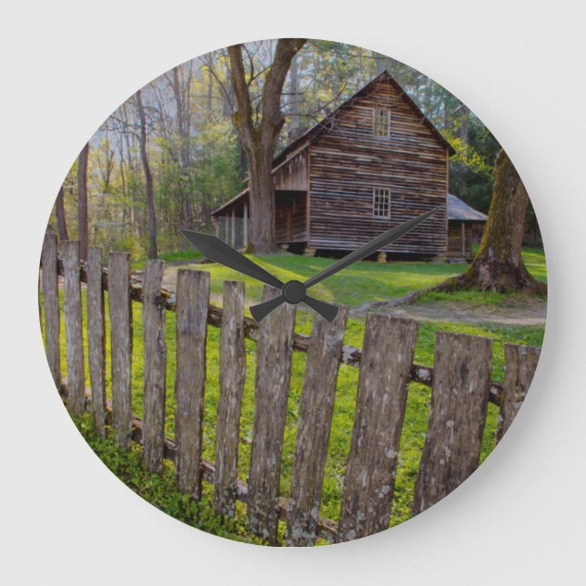 Reloj Redondo Grande EE.UU., Tennessee, Cabina En Cades Cove (Anverso)