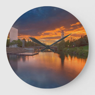 Reloj Redondo Grande EE.UU., Washington, Spokane, Riverfront Park