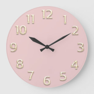 Reloj Redondo Grande Efecto 3D Minimalismo rosa dorado