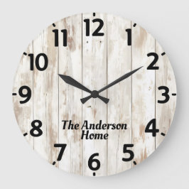 Reloj Redondo Grande Efecto de la madera sangrienta