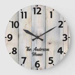 Reloj Redondo Grande Efecto de la madera sangrienta