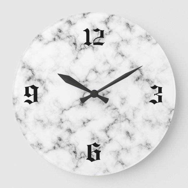 Reloj Redondo Grande Efecto Marble (Anverso)