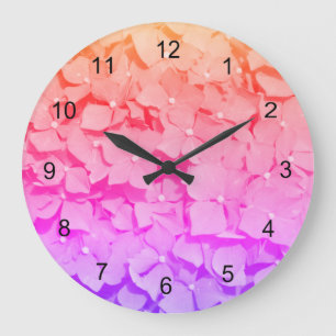Reloj Redondo Grande Efecto Rhododendron
