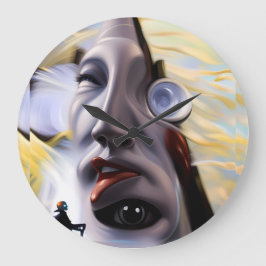 Reloj Redondo Grande Efectos secundarios de la realidad - Ken Gage Art