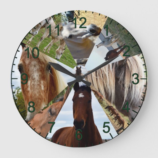 Reloj Redondo Grande Eight Horse Triangle, Wall Clock (Anverso)