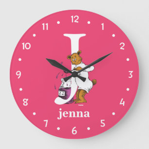 Reloj Redondo Grande El ABC de Dr. Seuss: Letra J - Blanco Agrega tu