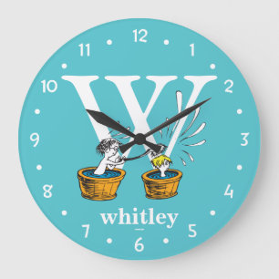 Reloj Redondo Grande El ABC de Dr. Seuss: Letra W - Blanco   Agrega tu 