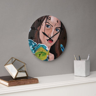 Reloj Redondo Grande El amante desafortunado Pintura de Alfred Fox