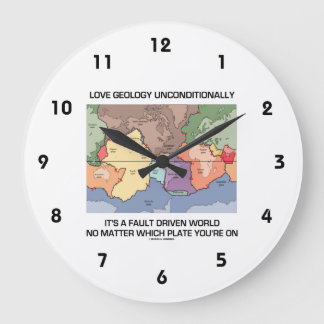Reloj Redondo Grande El amor a la geología incondicionalmente por falla