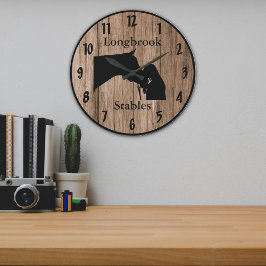 Reloj Redondo Grande El amor de un caballo 4 Estilo madera de granero p