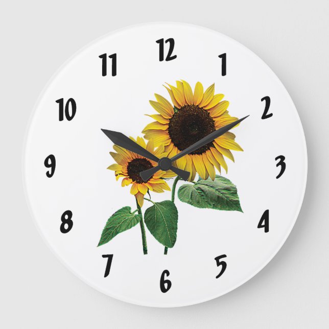 Reloj Redondo Grande El amor de una mamá girasol (Anverso)