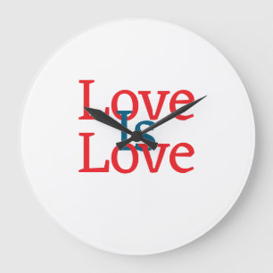 Reloj Redondo Grande El amor es amor orgullo azul rojo Junio LGBTQ simp