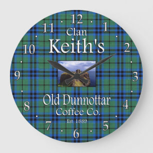 Reloj Redondo Grande El antiguo café Dunnottar de Clan Keith.