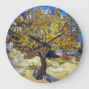 Reloj Redondo Grande El árbol de morera, Vincent van Gogh. Vintage