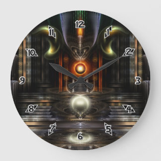 Reloj Redondo Grande El Arte Fractal De La Sala De Tiro