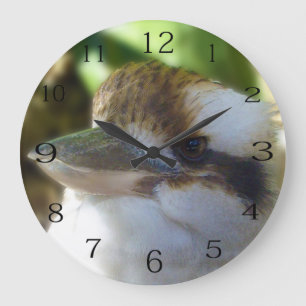 Reloj Redondo Grande El australiano Kookaburra se acerca,
