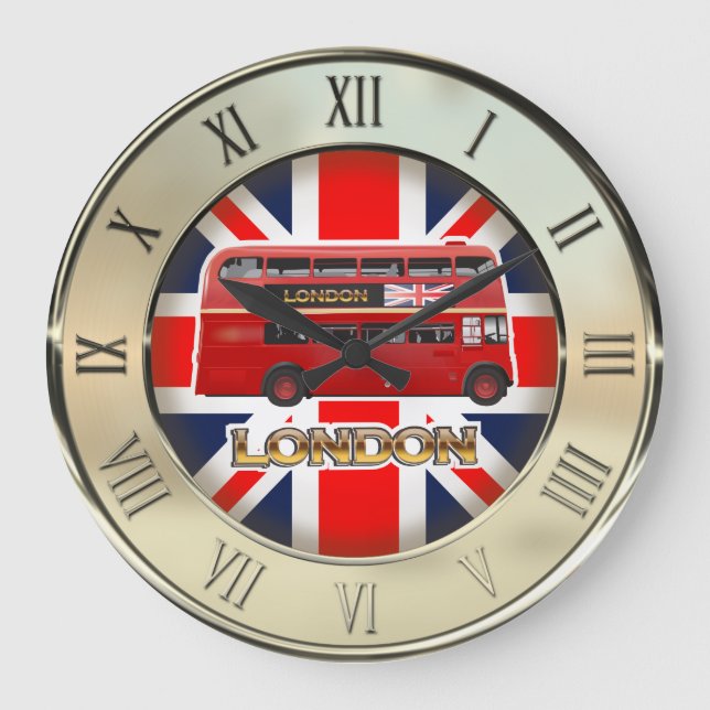Reloj Redondo Grande El autobús del rojo de Londres (Anverso)