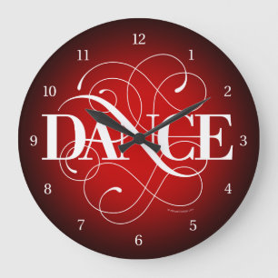 Reloj Redondo Grande El baile florece con el reloj grande