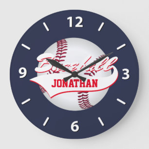 Reloj Redondo Grande El béisbol personaliza