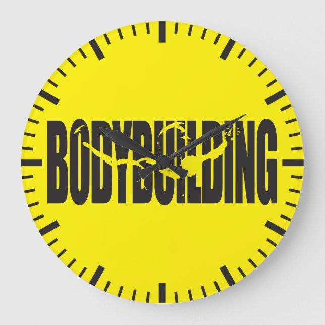 Reloj Redondo Grande El Bodybuilding (Anverso)