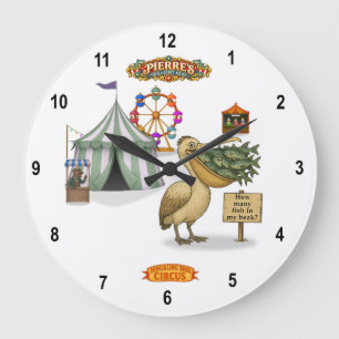 Reloj Redondo Grande El Brillante Pico de Pierre Pelicano
