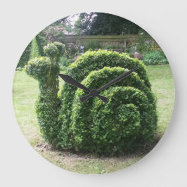 Reloj Redondo Grande El caracol topiario adorable jardinería