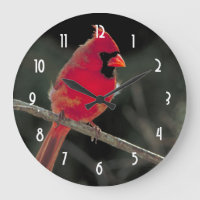 El cardenal rojo encaramado en una rama de árbol