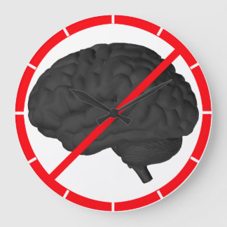 Reloj Redondo Grande ¡El cerebro está prohibido!