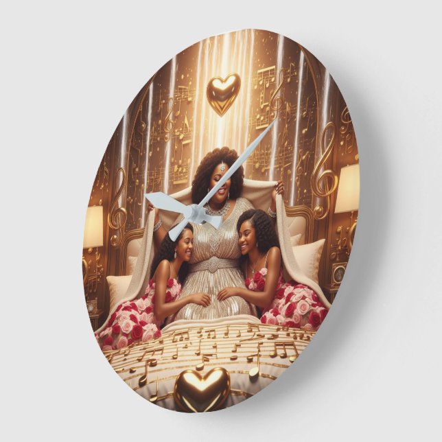 Reloj Redondo Grande El cuidado de la madre a (Ángulo)