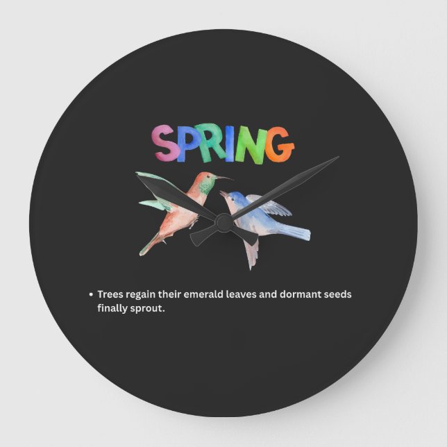 Reloj Redondo Grande El Despertar: Un Tributo Visual a la Primavera (Anverso)