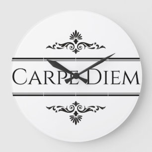 Reloj Redondo Grande El día de la Diem Carpe
