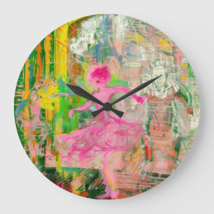 Reloj Redondo Grande El estalker - Neon Ballet Chaos