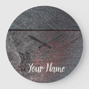 Reloj Redondo Grande El fondo de madera de caoba usado