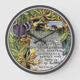 Reloj Redondo Grande El Fruto Del Espíritu