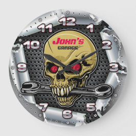 Reloj Redondo Grande El garaje equipa el Retro-Estilo de Personalizable