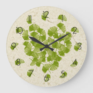 Reloj Redondo Grande El Ginkgo sale del corazón