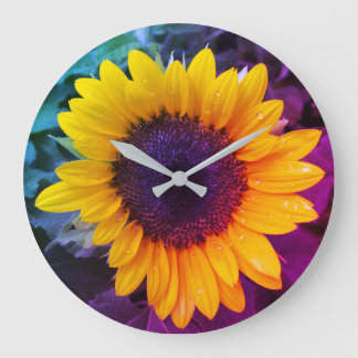 Reloj Redondo Grande El girasol colorido