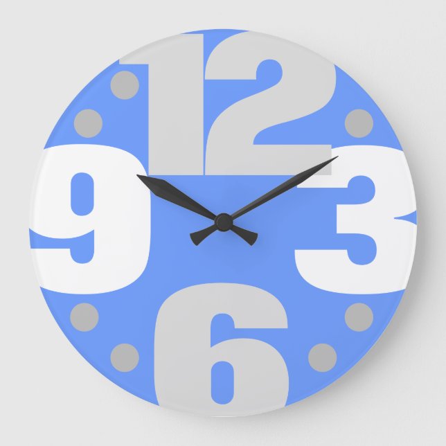 Reloj Redondo Grande El gran momento - azul (Anverso)