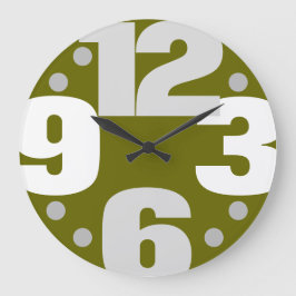 Reloj Redondo Grande El gran momento - oliva