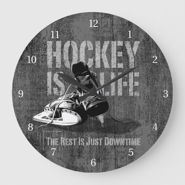 Reloj Redondo Grande El hockey es vida (Anverso)