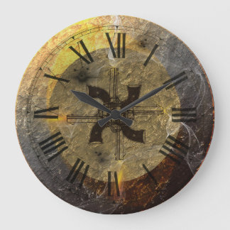 Reloj Redondo Grande El Humo De Las Armas Tiroteo De Cowboys