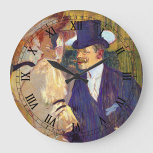 Reloj Redondo Grande El inglés de Toulouse Lautrec, Arte Antiguo