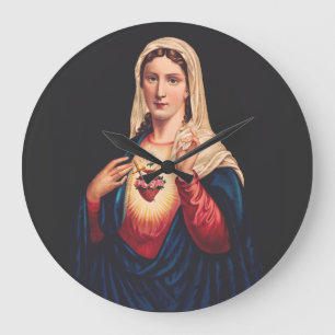 Reloj Redondo Grande El Inmaculado Corazón de María