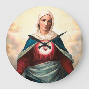Reloj Redondo Grande El Inmaculado Corazón de María