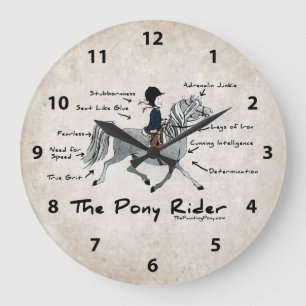 Reloj Redondo Grande El jinete Pony