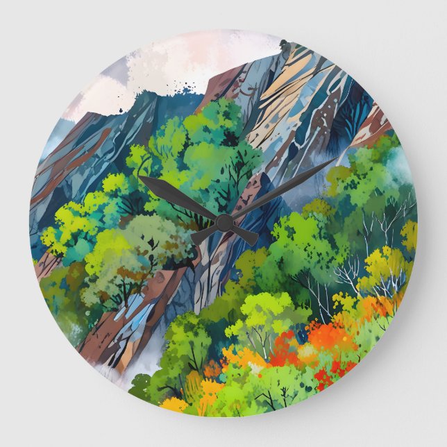 Reloj Redondo Grande El lienzo de la naturaleza (Anverso)