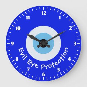 Reloj Redondo Grande El mal ojo griego