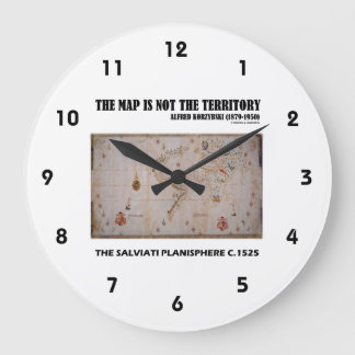 Reloj Redondo Grande El Mapa No Es El Territorio Planisferio De Salviat