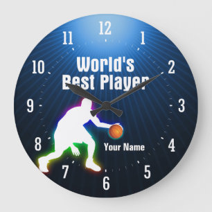 Reloj Redondo Grande El mejor baloncesto del jugador el   del mundo